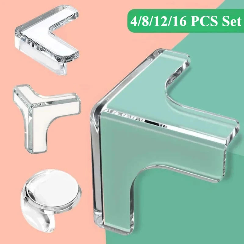 Baby Safety Silicone Table Corner Protector Furniture Edge Protection Cover Transparent Children Anti Collision Edge Guards