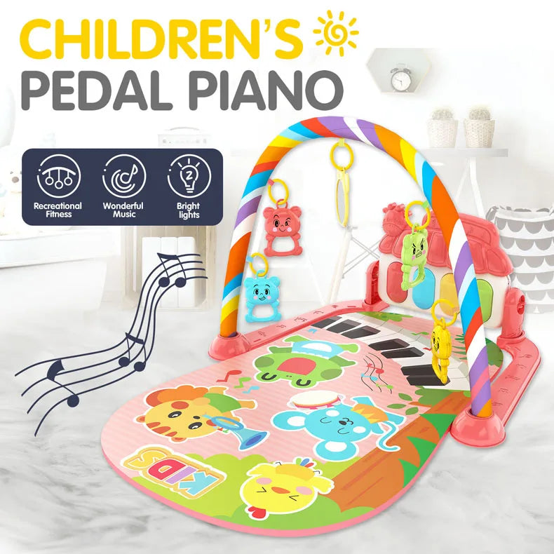 Baby Musik Spieldecke Krabbeldecke Neugeborenen Teppich Pedal Klaviertastatur Baby Fitness Rack Spielmatte Krabbelspielkissen Spielzeug Geschenk