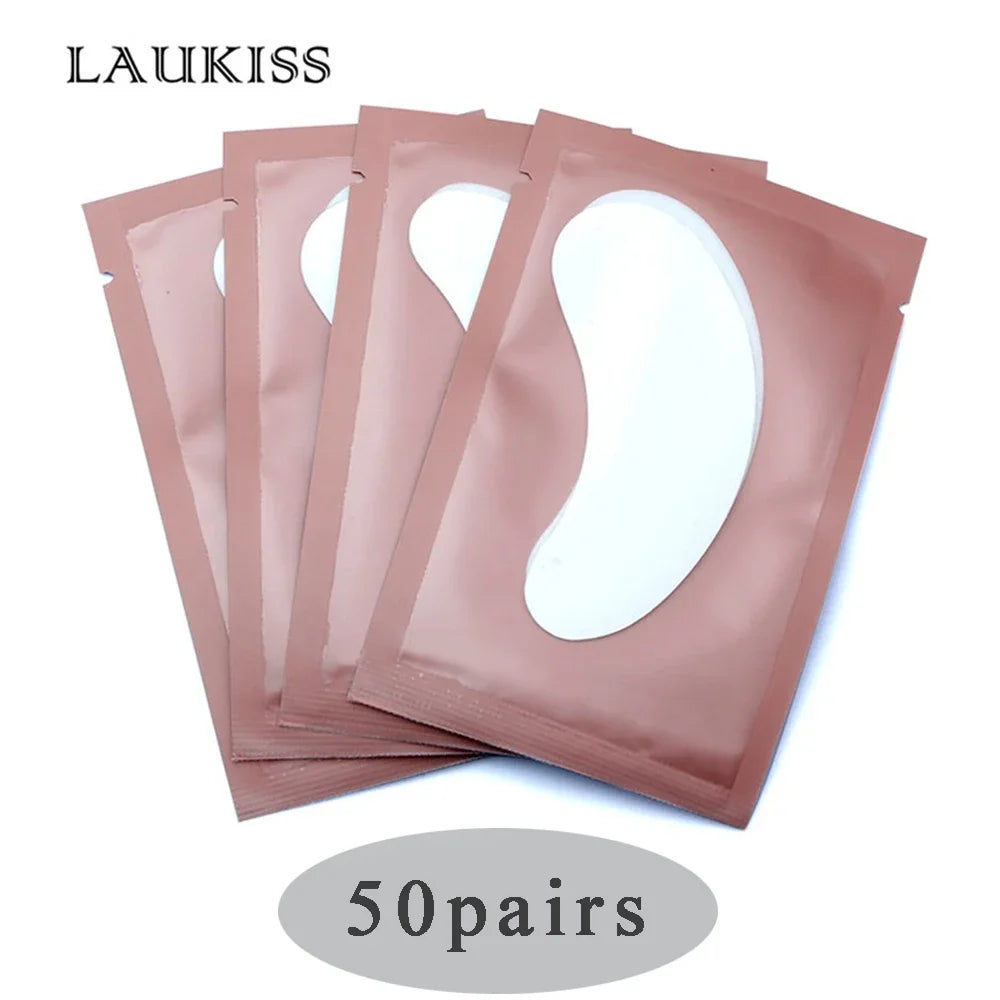 50/500/1000 Stück Hydrogel-Pads für Wimpernverlängerung, Unteraugenpads, Wimpernsticker, Tools, Großhandel LAUKISS