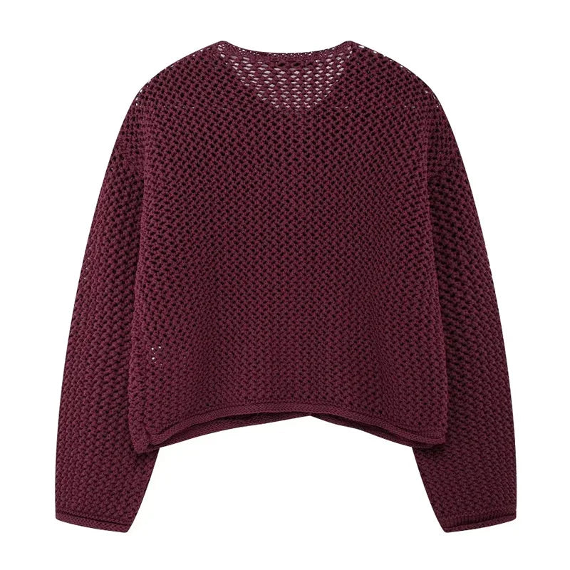 HXAO Knitted Sweater Cardigan For Women Autumn Long Sleeve Cropped Cardigans Ladies Outerwears Winter Button Knit Sweater