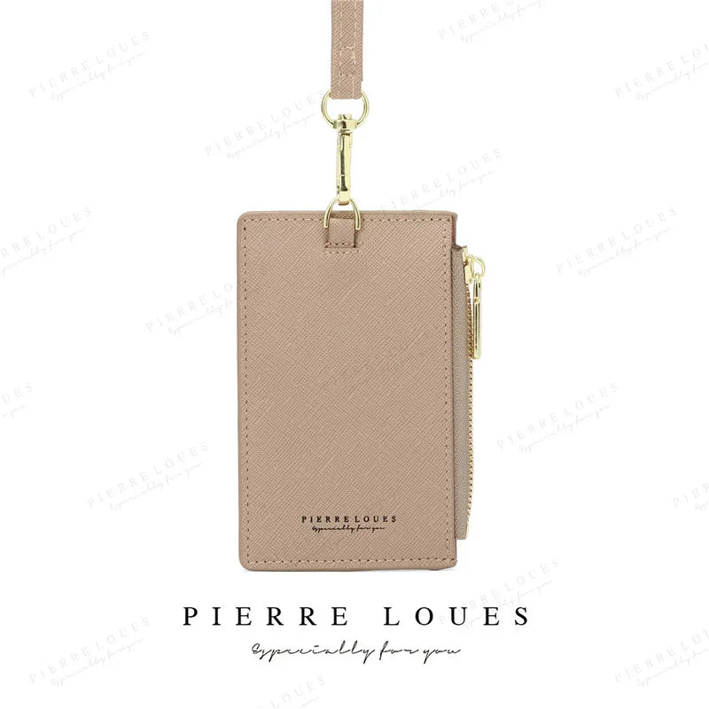Desk Accessories Office PU Leather Card Holder Zipper Sleeves Photocard Large Capacity ID Card Holder Luxury Photocard Holder