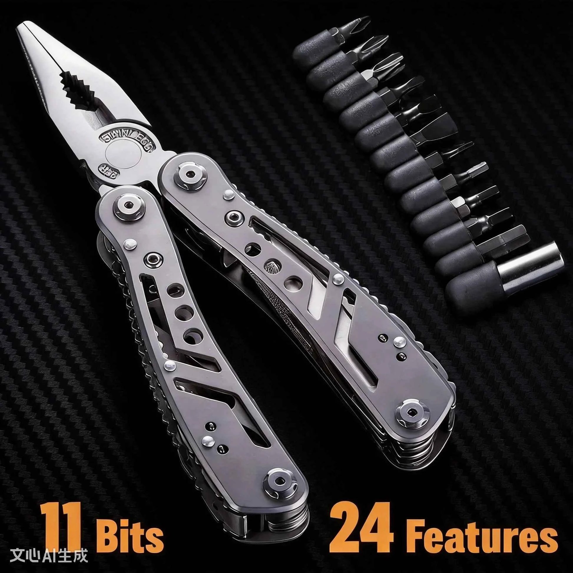 Compact Pocket Multitool with 420 Steel Pliers Essential EDC Gear for Camping, Hunting First Aid Repairs