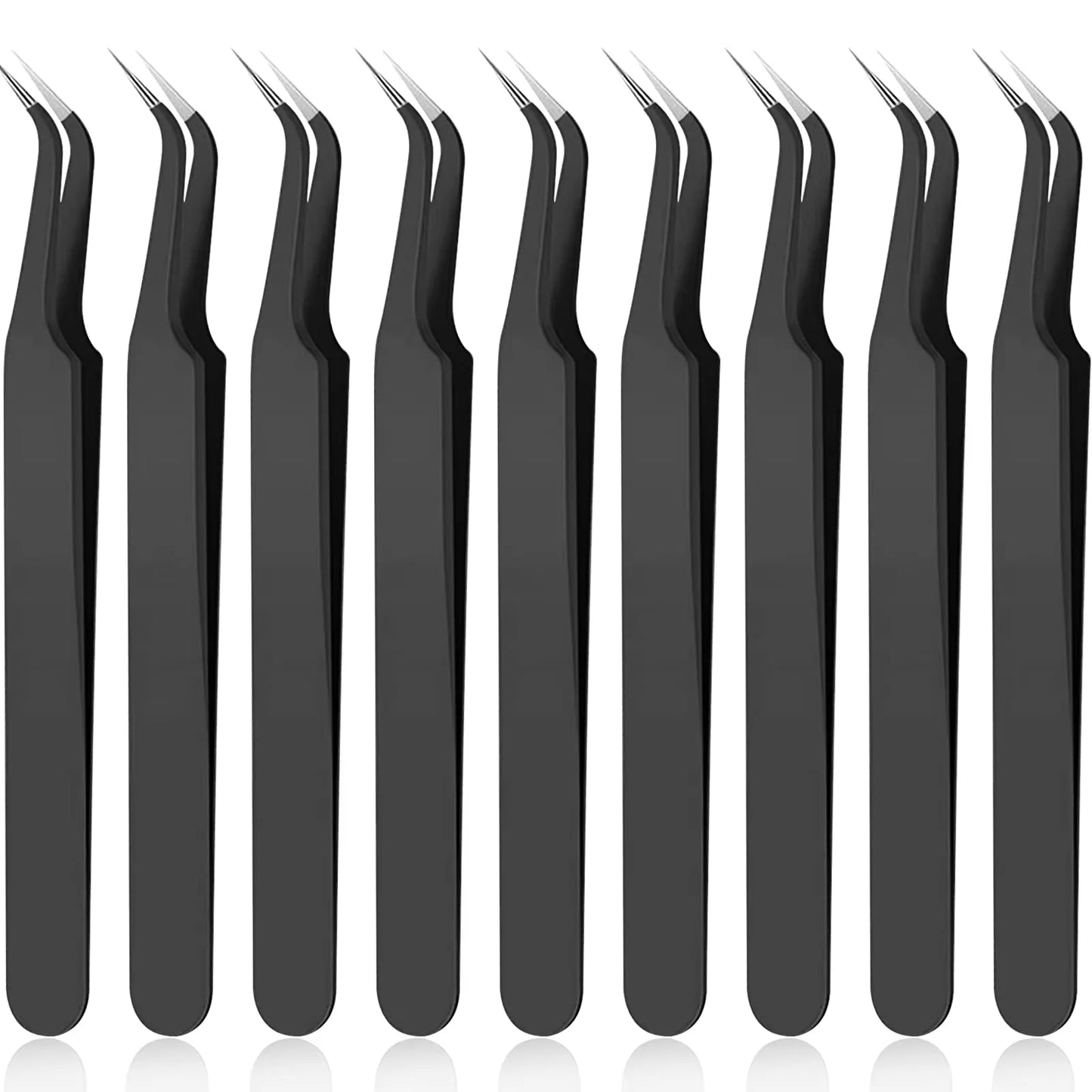 1PC Stainless Steel Curved Straight Eyebrow False Eyelash Tweezers Nail Art Extension Makeup Tool Eeyelashes Tweezers