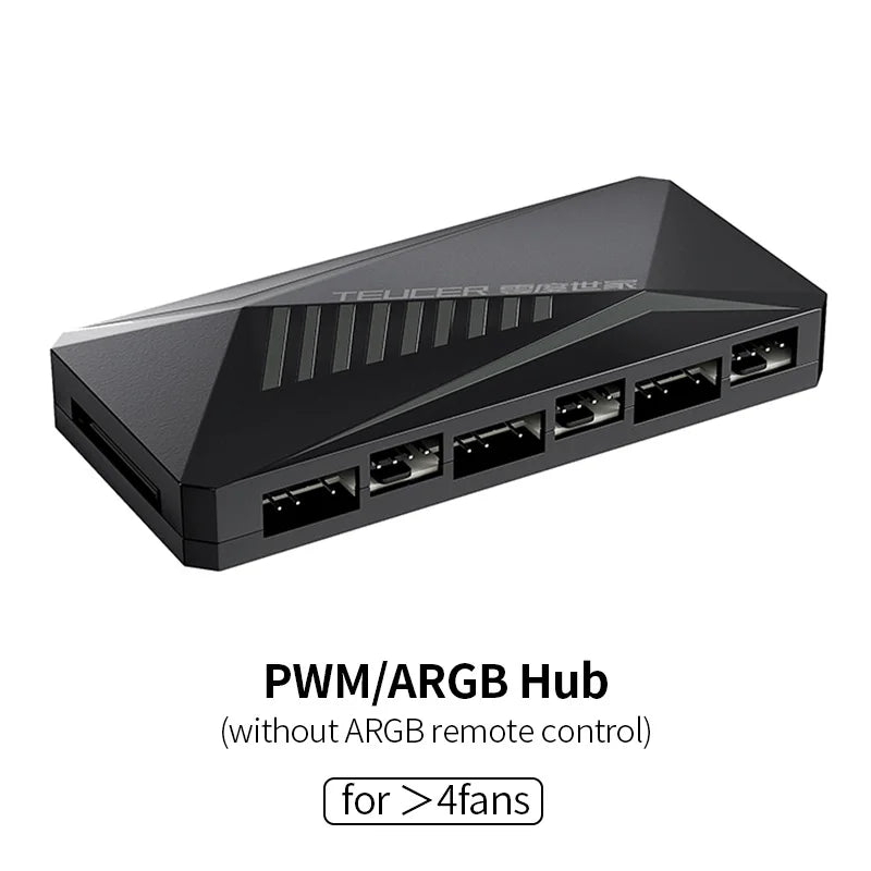 Teucer Infinite Mirror 120mm 5V 3Pin ARGB PC Case FAN 12V 4Pin PWM 800-2000RPM 12cm Chassis CPU Water Cooling Ventilator
