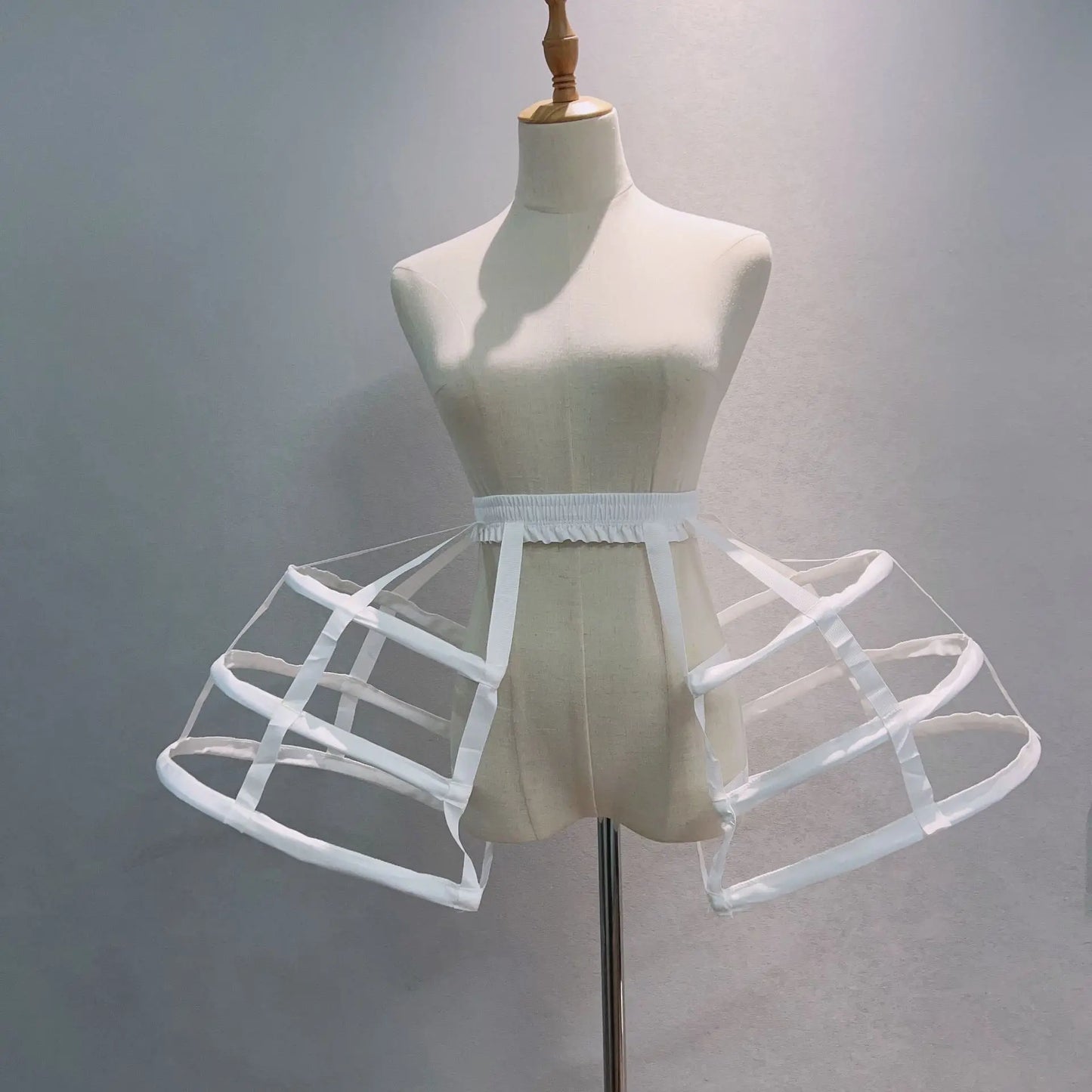 Women's Baroque Pannier Petticoat Victorian Bustle Cage Hoop Skirt Underskirt Crinoline Cosplay Vintage