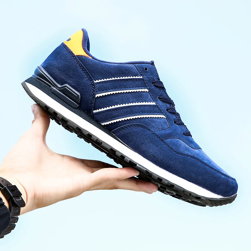 2024 New High Quality Men's Sneakers Leather Casual Shoes Autumn Breathable Men Shoes Male Flat Shoe - Shoppiline