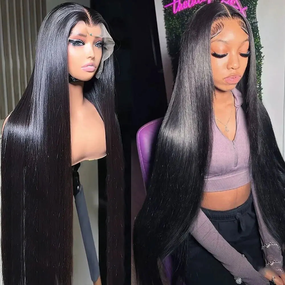 Straight Lace Front Wigs Human Hair 250% Density 13x4 13x6 Full Frontal Transparent 5x5 HD Lace Wigs Glueless Wigs With Hairline