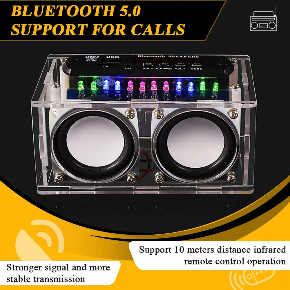 DIY BT Speaker Kit with FM Radio 87.5-108MHZ DIY Soldering Project Practice Solder Assembly U Disk TF Electronic Kit - Shoppiline