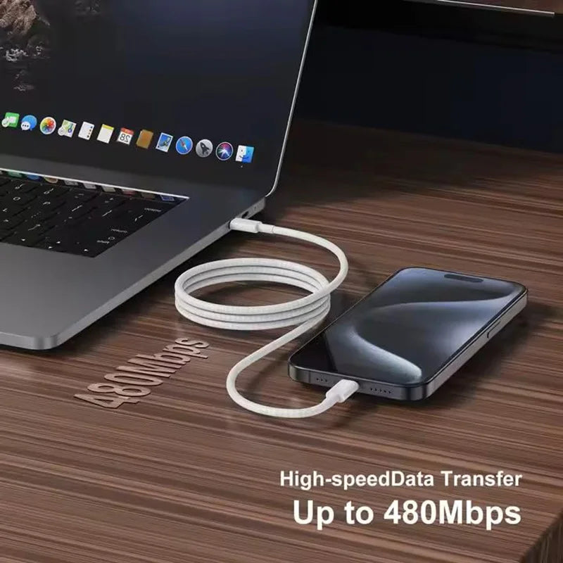 USB C to USB C Cable 60W Fast Charging, PD 60W, 480Mbps Data Transfer, for Laptops, Tablets, Type C Devices, MacBook, Phones