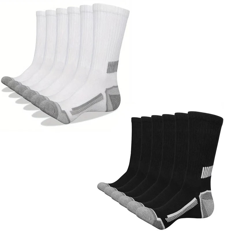 12Pairs of MEN'S Sports Socks, Sweat Absorbing, Comfortable and Breathable, Suitable for Basketball Training and Outdoor Running