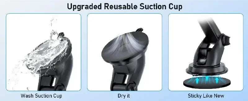360° Rotatable Car Phone Holder Universal Windshield Suction Cup & Air Vent Mount Stand for Cellphone Stable Car Phone Bracket