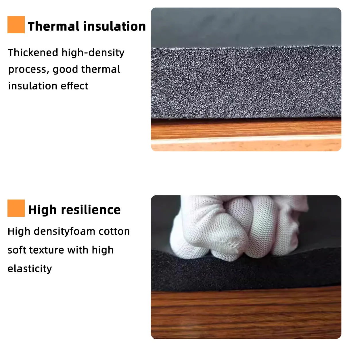 10mm Thick Car Insulation And Soundproofing Pad Self-Adhesive DIY Car Insulation And Soundproofing Shock-Absorbing Cotton