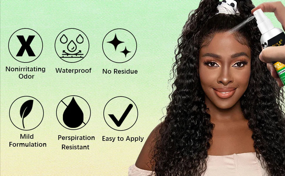 GOIPLE Anfänger Lace Wig Stylingprodukte Lang anhaltender Finishing Wachs Stick und Edge Control Gel Perückenkleber Kleinformat Set