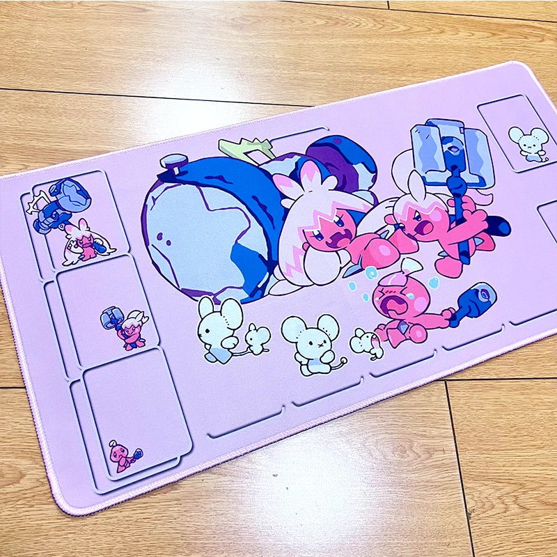 600X300X2Mm PTCG Trainer Nessa Iono Board Game Card Mat Tinkaton Waterproof Rubber Table Mat Anime Single Battle Table Pad - Shoppiline