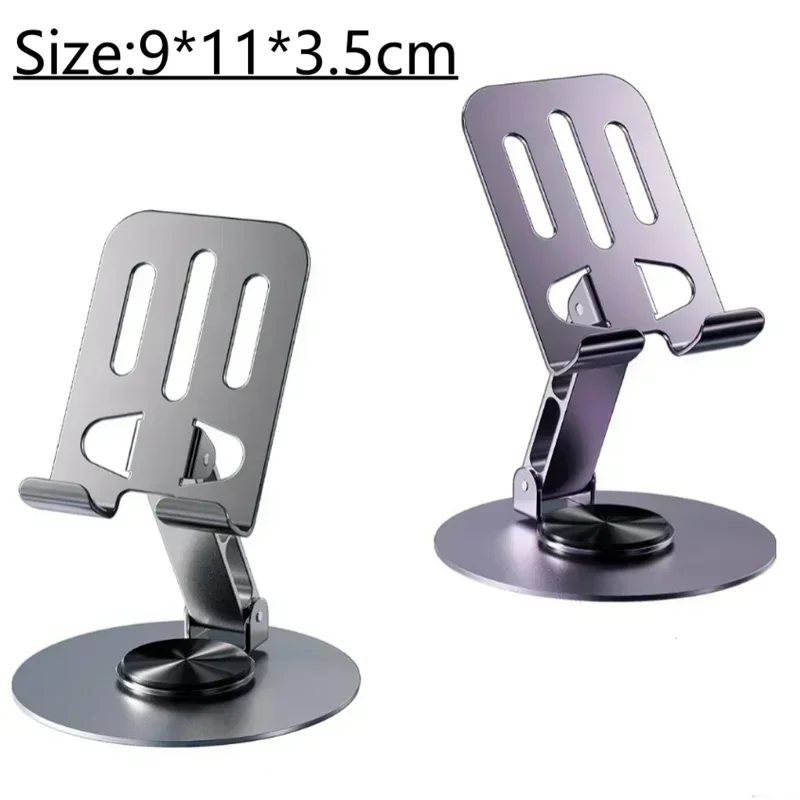 Adjustable Folding 720° Rotating Aluminum Alloy Tablet Holder Portable Stand for iPad Mobile Phone Desktop Live Mount