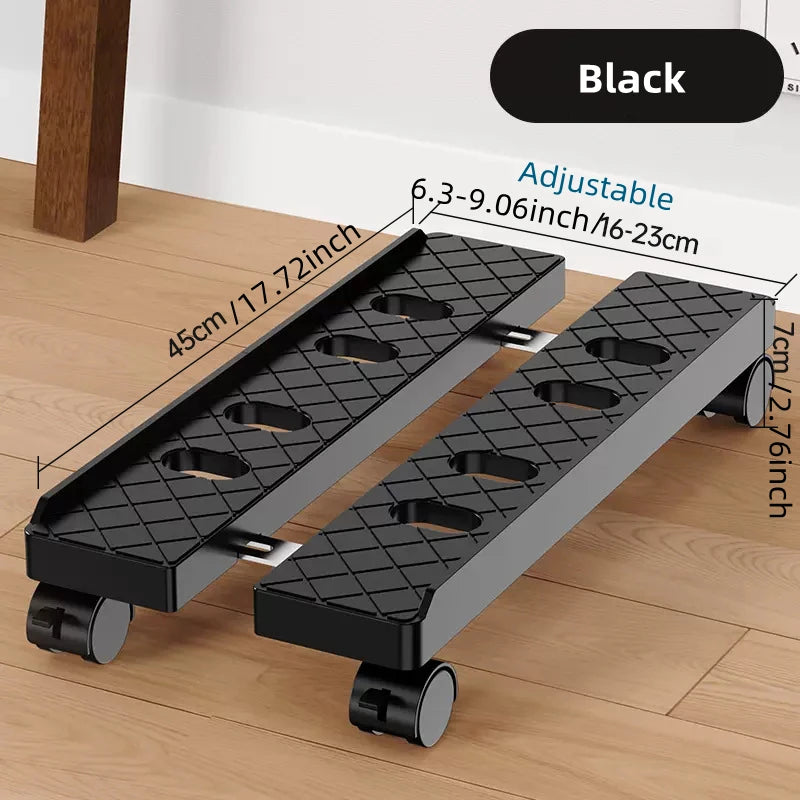 Adjustable Mobile PC Tower Stand with Wheels under Desk CPU Holder Adjustable Stable Mobile Computer Host Stand for Home Office - Shoppiline
