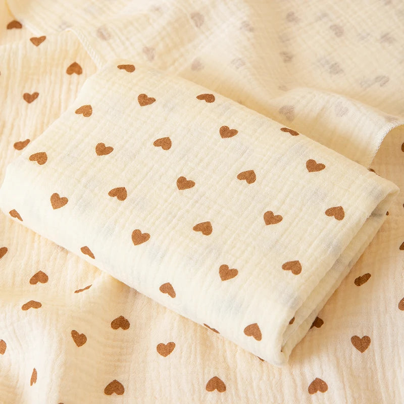 1 Piece of Baby Double-Layer Swaddle Blanket, Soft and Breathable, with Cute Patterns, Multifunctional Newborn Wrap Blanket, Baby Quilt, Baby Swaddle Sheet, Suitable for All Seasons