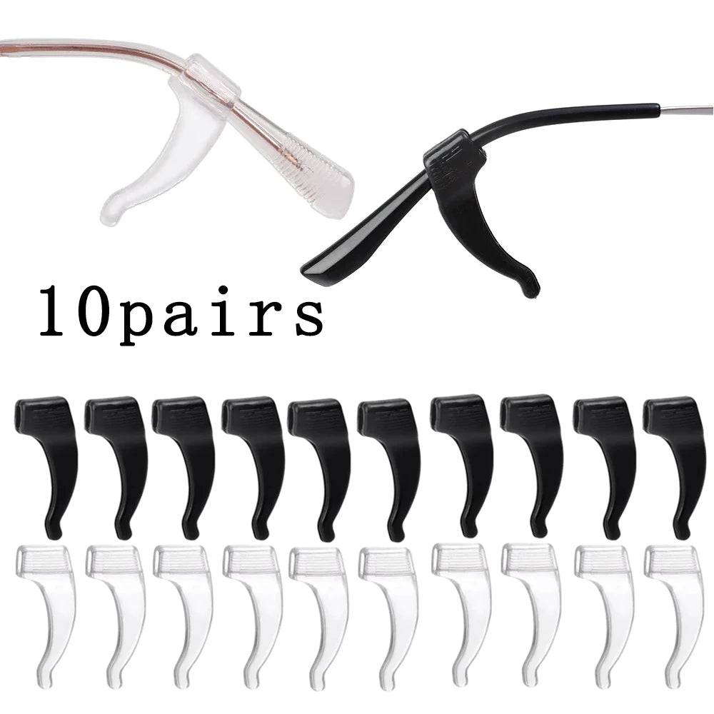 10/20/30/100pcs Anti-slip Silicone Ear Grip Glasses Eyeglasses Leg Ear Hook Stopper Bracket Fastener Accessories Temple Tip