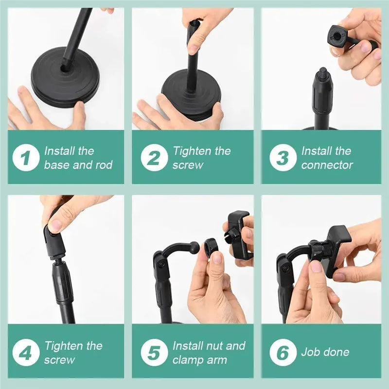 Multifunctional Mobile Phone Bracket Live Broadcast Bracket Adjustable Height Mobile Phone Telescopic Portable Bracket Live - Shoppiline