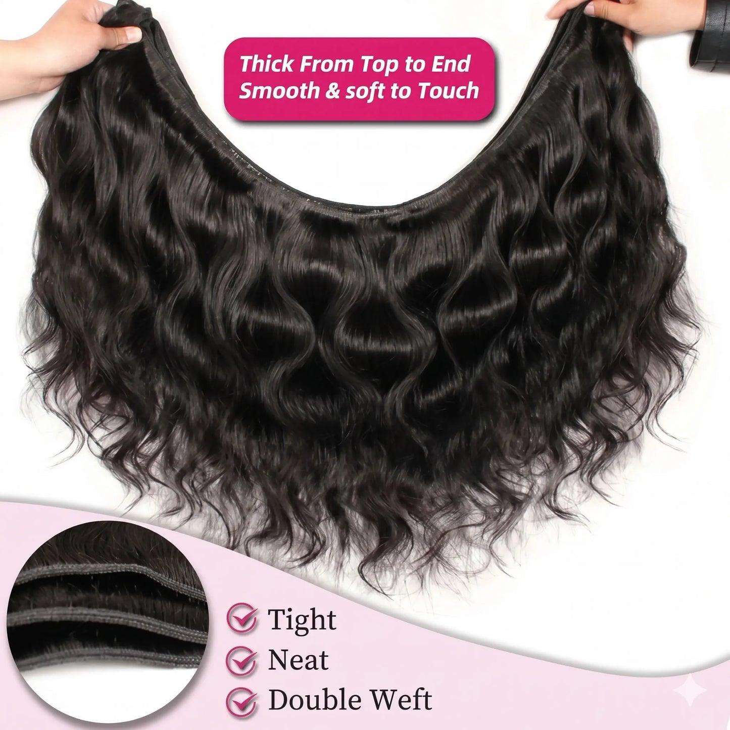 24 26 28 30 Inch Body Wave Bundles 100% Human Hair Brazilian 16A Remy Weave Raw Hair Unprocessed Double Weft Human Hair Bundles Extensions