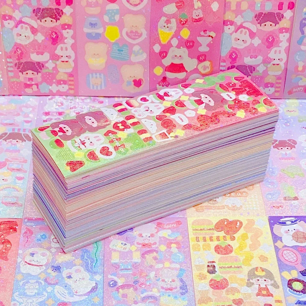 Cute Aesthetic Kawaii Decorative Stickers for Kids Above 6 Scrapbooking Diary Journal Stationery