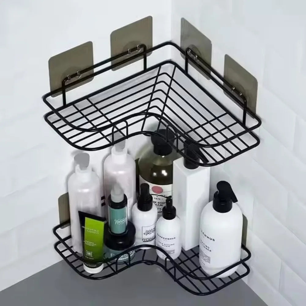 Corner Shower Caddy – Wall-Mount Bathroom Storage Shelf for Shampoo & Toiletries - Shoppiline