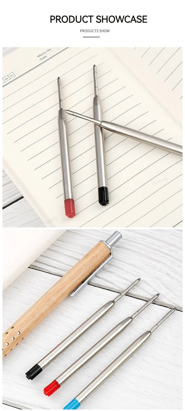 5-20pcs L:3.9 in/99mm Ballpoint Pen G2 Refills for Medium Point Blue Red Black Ink Rods for Office Stationery School Supplies