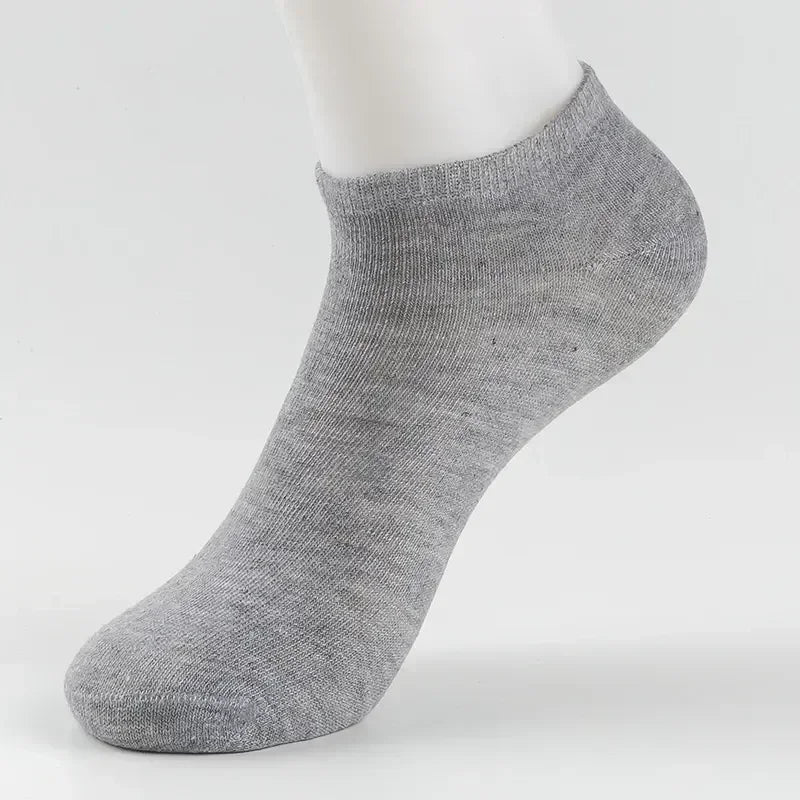 5/10 Pairs Unisex Ankle Socks Solid Color Black White Gray Cotton Deodorant Breathable Running Sports Socks New Spring Summer