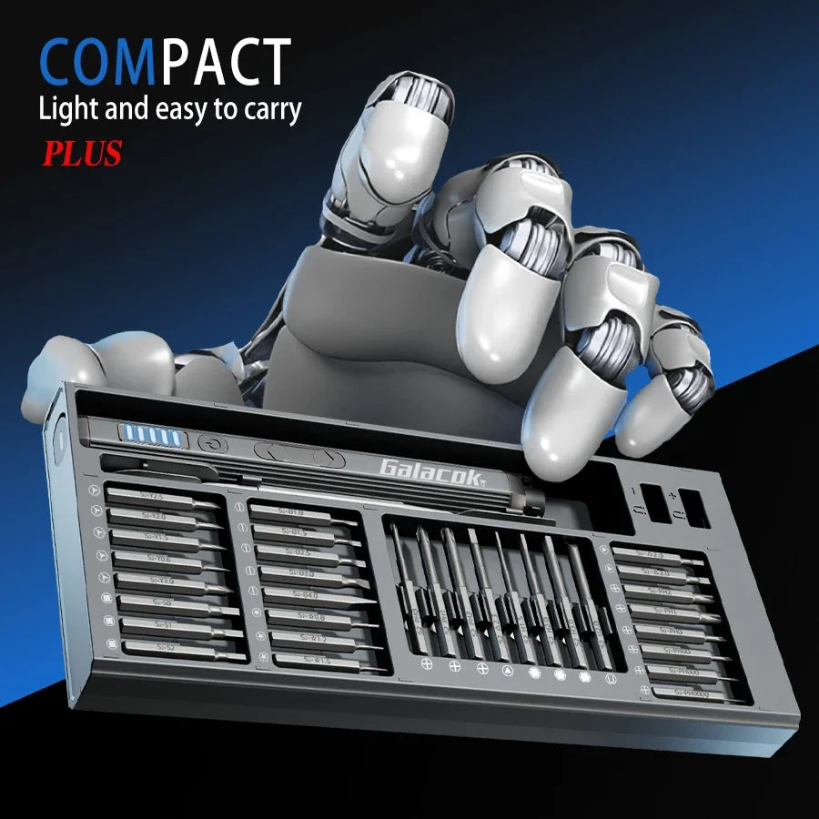 68 IN 1 Precision Electric Screwdriver Set 5 Levels Adjustable Comes Fill Light Professional Mobile Phone IPad Repair Tool - Shoppiline