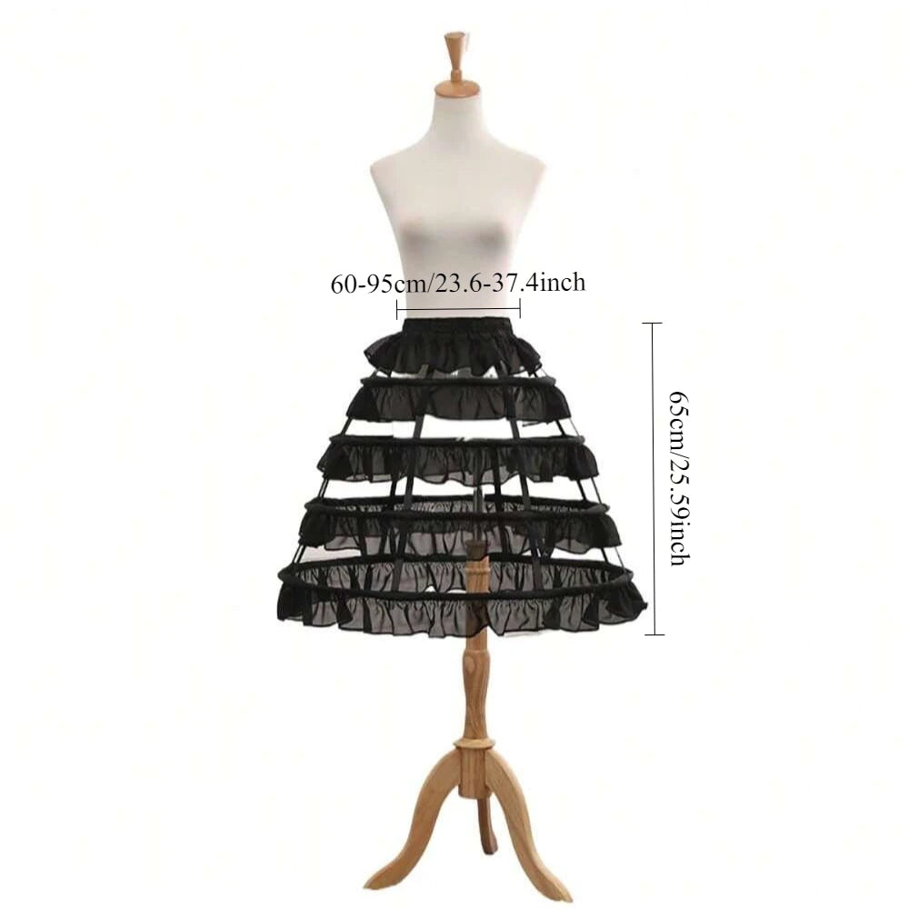 Girls 3 Hoops Crinoline Cage Bustle Petticoat Women Adjustable Pannier for dress