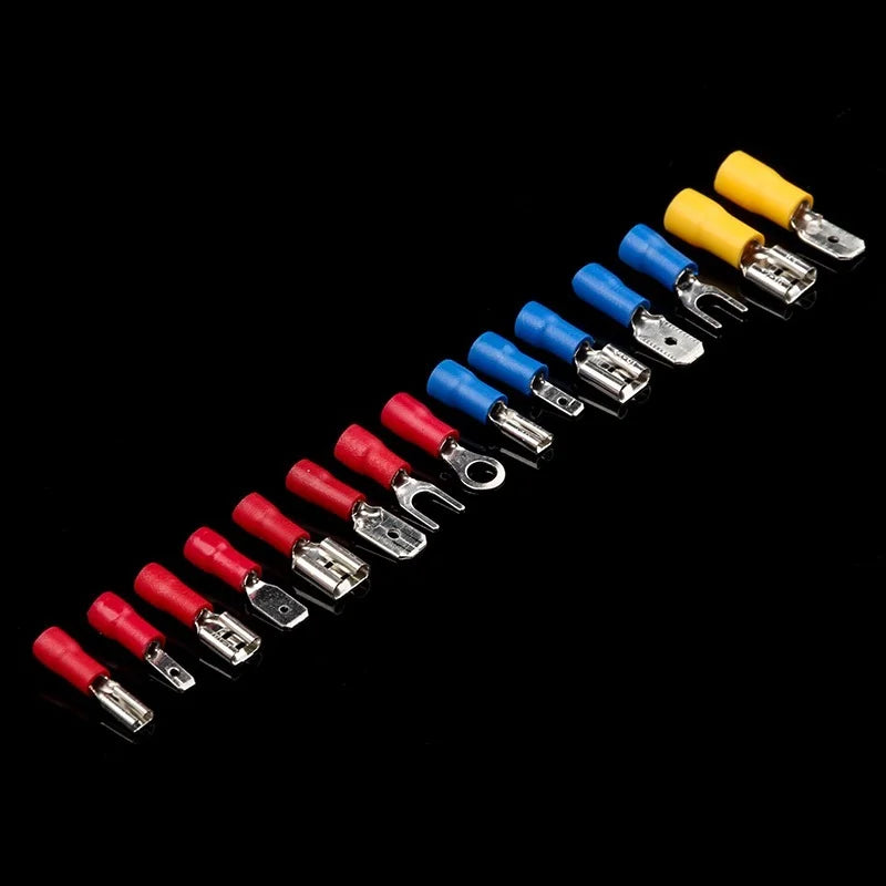 280/480/720pcs Cable Lugs Assortment Kit Wire Flat Female and Male Insulated Electric Wire Cable Connectors Crimp Terminals Set
