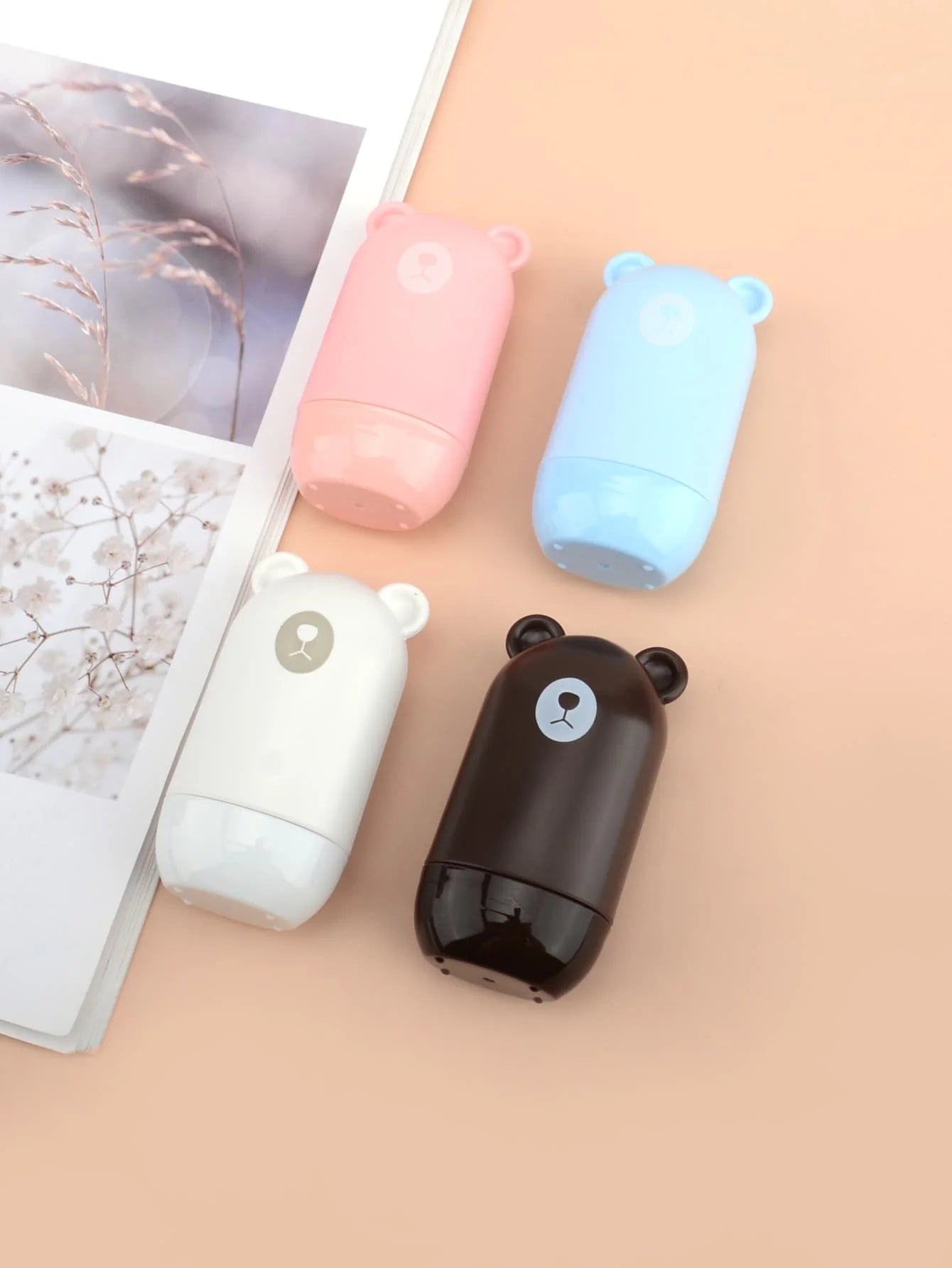 1 Cute Bear Shaped Roller Stamp, Study Notebook Typos Cover Graffiti Fashion Stamp, Personal Privacy Graffiti Daily Necessities