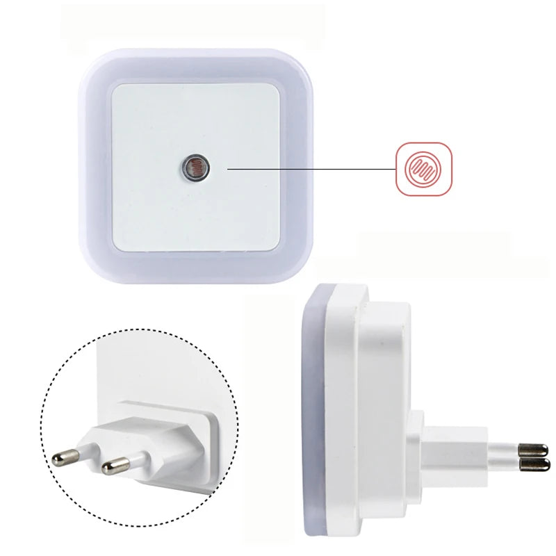 Wireless LED Night Light Sensor Lighting Mini EU/US Plug Night Lights For Children Room Bedroom Living Room Decoration Lighting