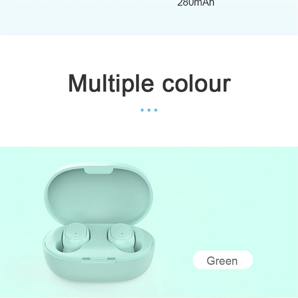 A6S Wireless Bluetooth Earphones - Sport Touch Control Headset With LED Display Stereo Sound For Xiaomi Huawei
