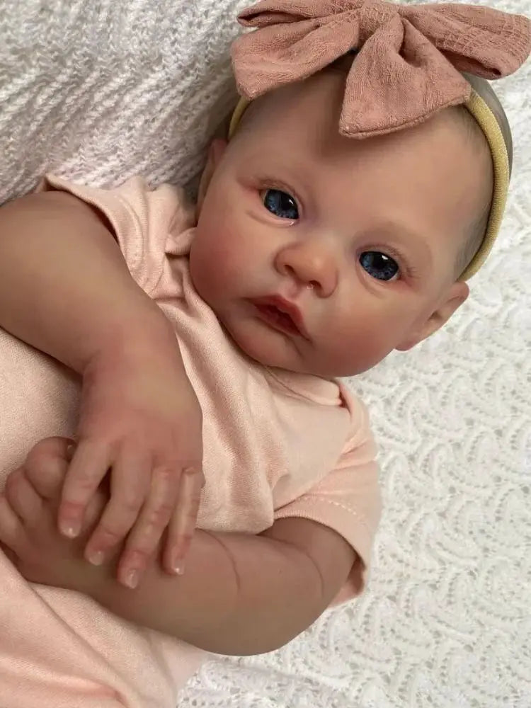 NPK 18 Zoll Reborn Babypuppe Meadow Weicher Körper 100% handgemacht 3D-Haut mit sichtbaren Venen Sammler-Kunstpuppe Weihnachtsgeschenk