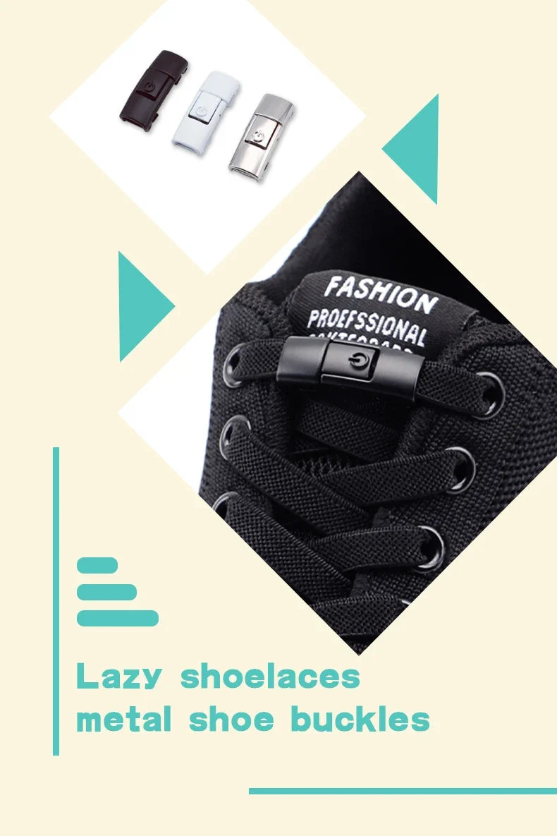 Keine Bindung Schnürsenkel Outdoor-Sport Schnürsenkel ohne Binden Elastische Schnürsenkel Sneakers für Kinder Erwachsene Unisex Schnürsenkel Schuhzubehör