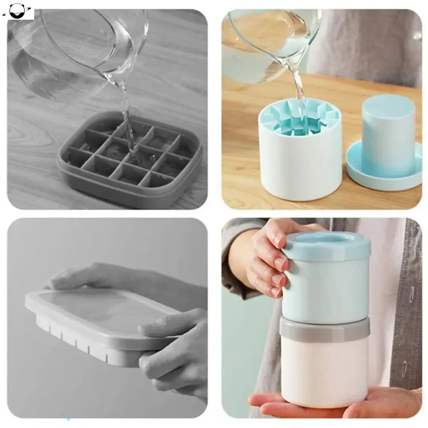 Food-Grade Silicone Ice Tray Small Mini Ice Cube Mold Withstands Low Temperatures, Easy to Remove Doesn't Break, Easy to Clean