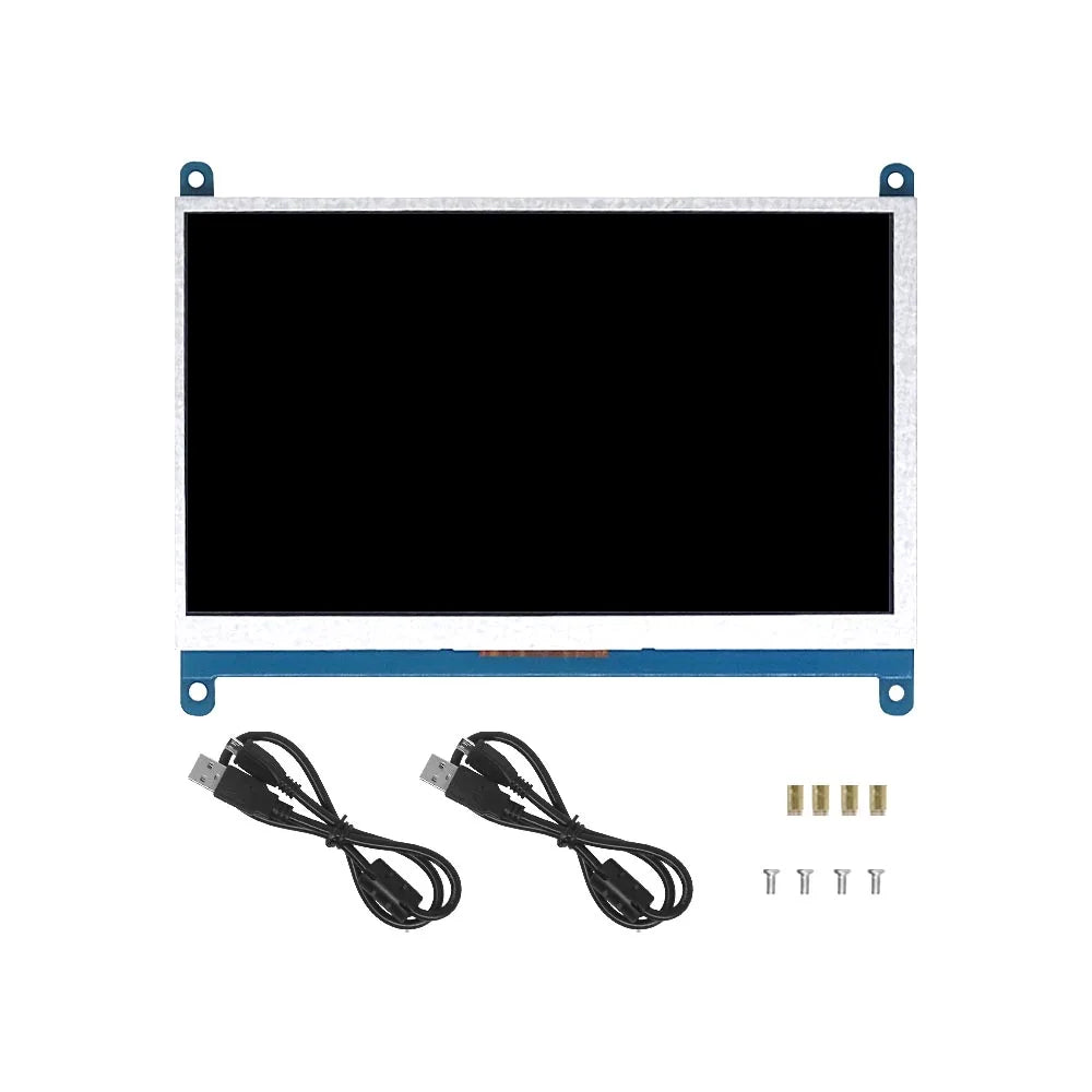 7 Inch Raspberry Pi 4/3/2/B/B+/A+ Monitor 1024x600 IPS 5-Points Capacitive Touchscreen Drive Free HDMI Display For Win 7/8/10 - Shoppiline