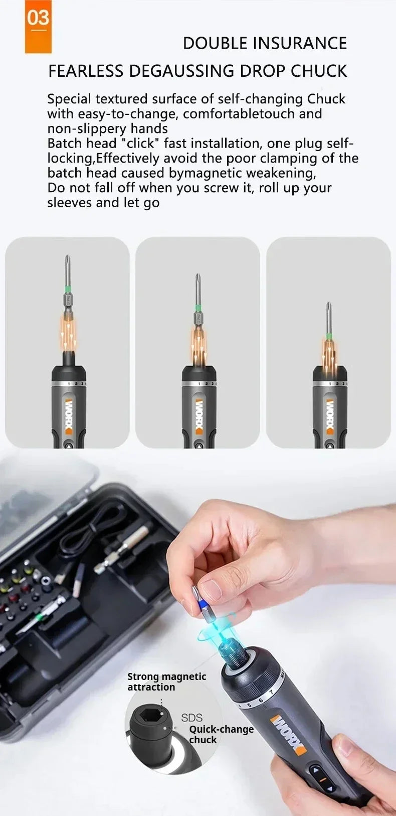 Worx 4V Electrical Screwdrivers Set WX242 Portable Smart Cordless Power Screw Driver Mini Electric Drill Home Repair Power Tool - Shoppiline