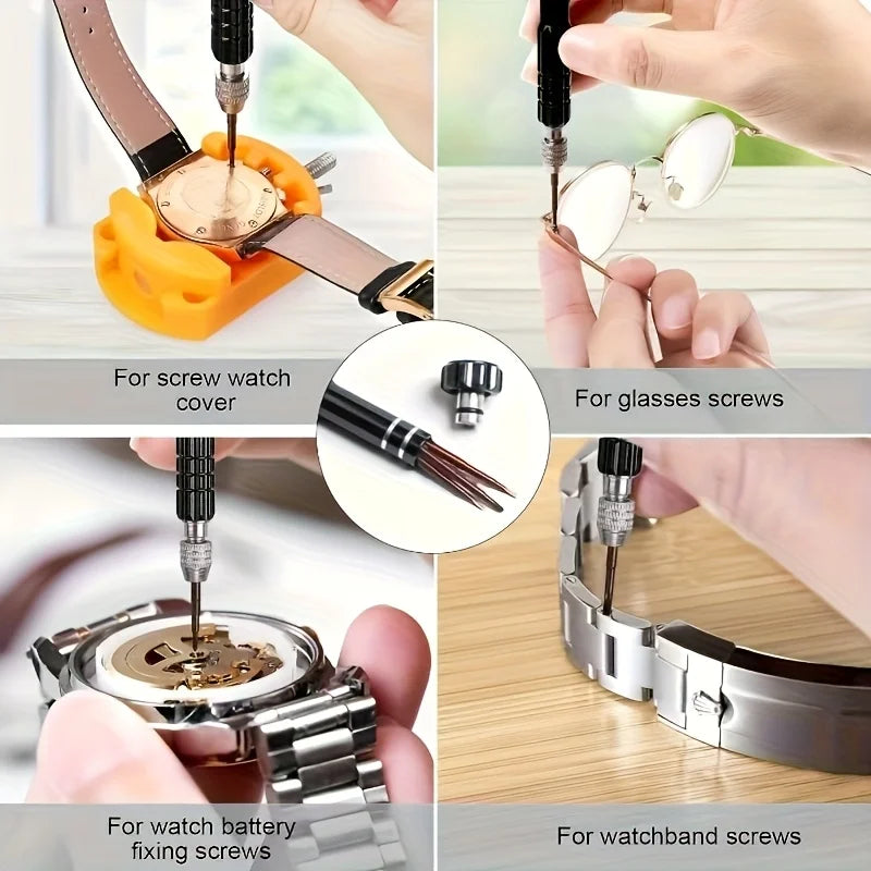 3 in 1 Repair Tool Set Watch Back Remover Tool Adjustable Opener Back Case Remover Watch Case Back Opener Repair Remover Holder