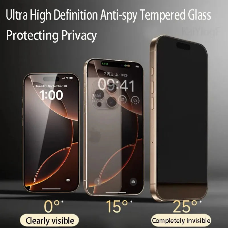 1PCS Anti-Spy For iPhone 17 16 Pro Max Screen Protector For iPhone 15 14 13 12 11 Pro Max Plus Privacy Protective Film