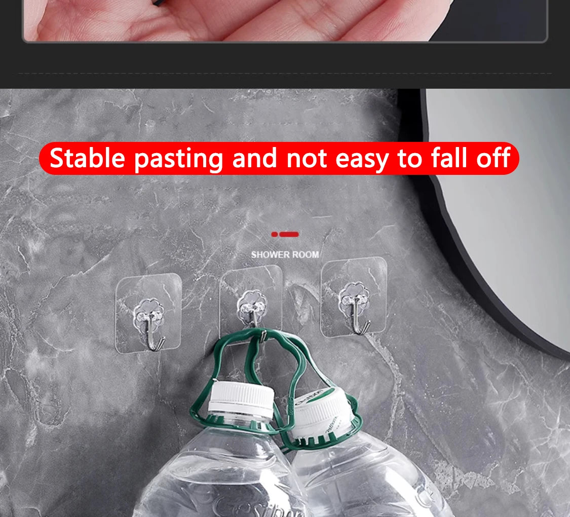 10/20 Pcs Hooks Transparent Strong Self Adhesive Door Wall Hangers Hooks Suction Heavy Load Rack Cup Sucker for Kitchen Bathroom