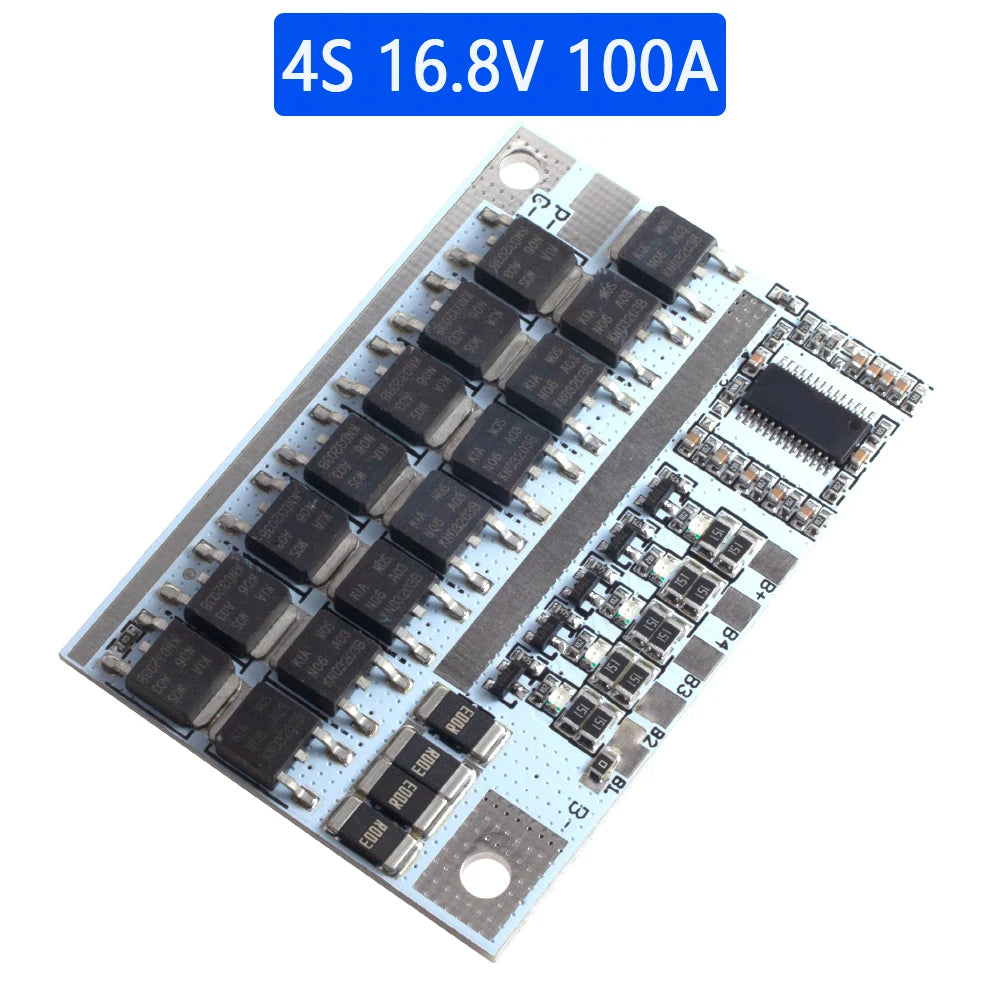 3S/4S/5S Bms 12.6V 16.8V 21V 3.7V 100A Li-ion Lmo Ternary Lithium Battery Protection Circuit Board Li-polymer Balance Charging