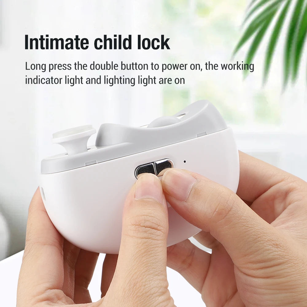 Coupe-ongles électrique avec lumière LED 2 en 1 automatique, lime à ongles, tondeuse pour bébé et adulte, mini outils de manucure, soin des ongles