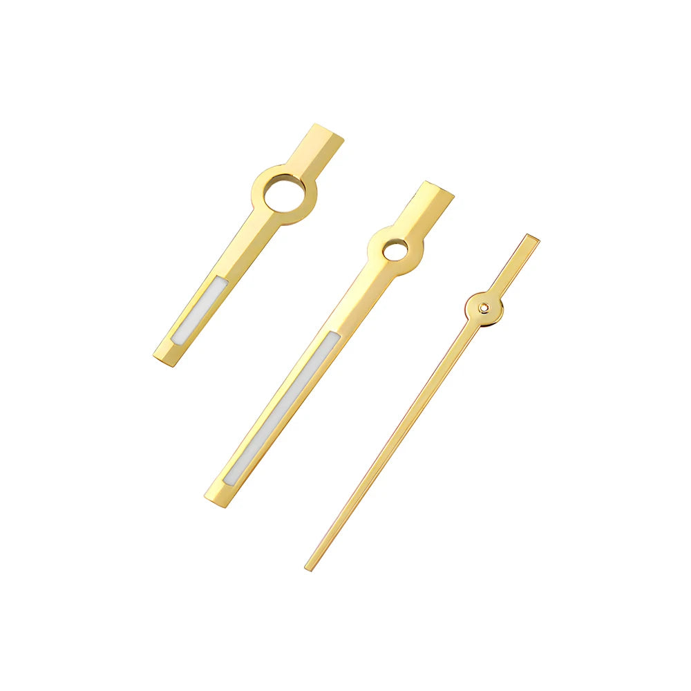 Modified Watch Hands Green Luminous Logbook Needle Silver Gold Rose Watch Accessories for NH35/NH36/4R/7S Movement