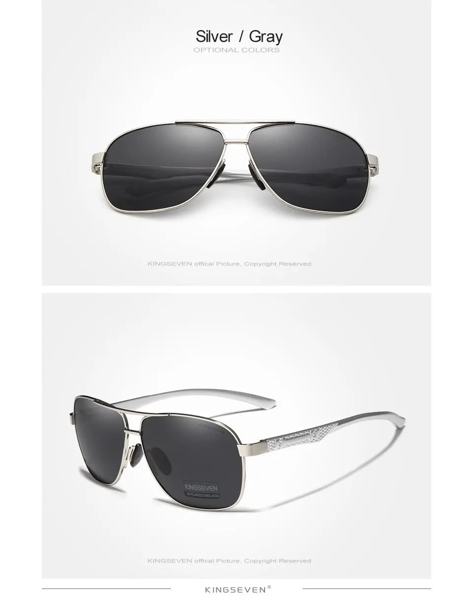 KINGSEVEN 2024 Polarized Men Aluminum Sunglasses UV400 Mirror Male Women for Men Fashion Eyewear Driving Sun Glasses
