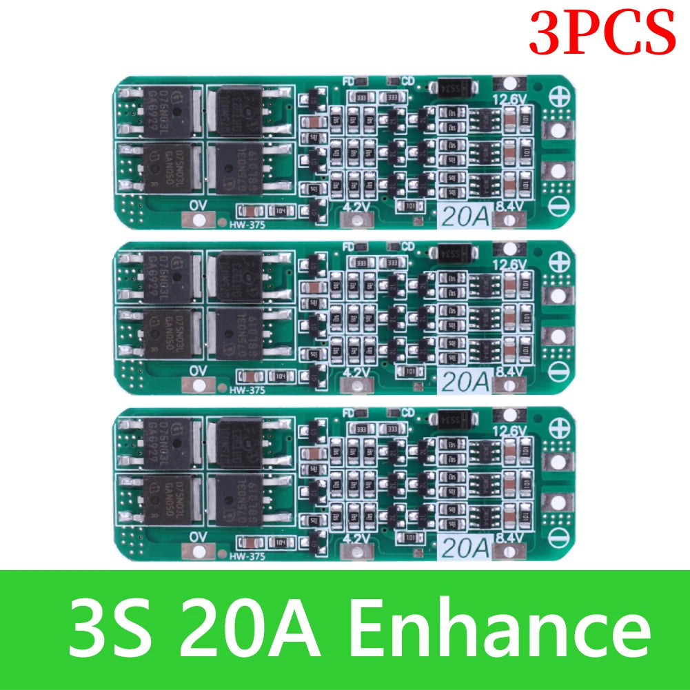 BMS 3S/4S 5A 10A 20A 25A 40A 60A Li-ion Lithium Battery Charger Protection Board 18650 For Drill Motor 12V with Enhance/Balance - Shoppiline