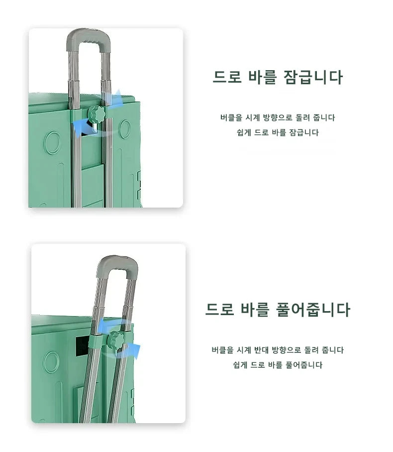 Lightweight Brushed Trolley Luggage Trolley Express Folding Shopping Cart for Climbing Stairs Home Hand Pull