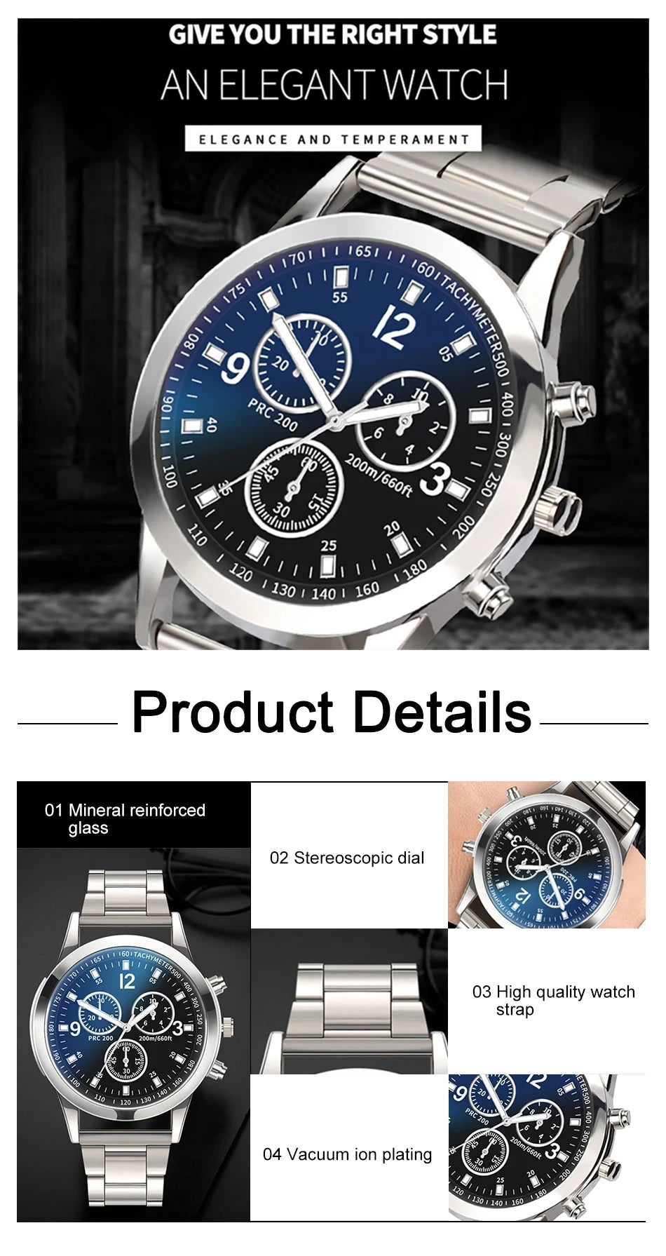 Mode Herren Edelstahluhren Luxus Quarz Armbanduhr Uhr Herren Business Casual Uhr Relogio Masculino