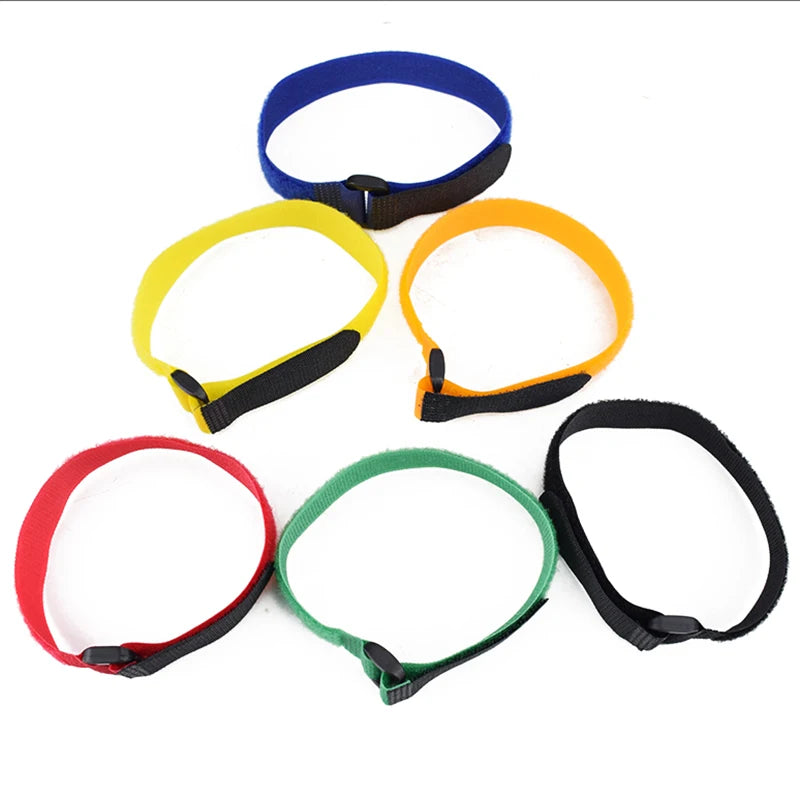 5PCS Bike Handlebar Straps Universal Nylon Tie Bands for Flashlight Gear Accessories Sticky Fastening Strap